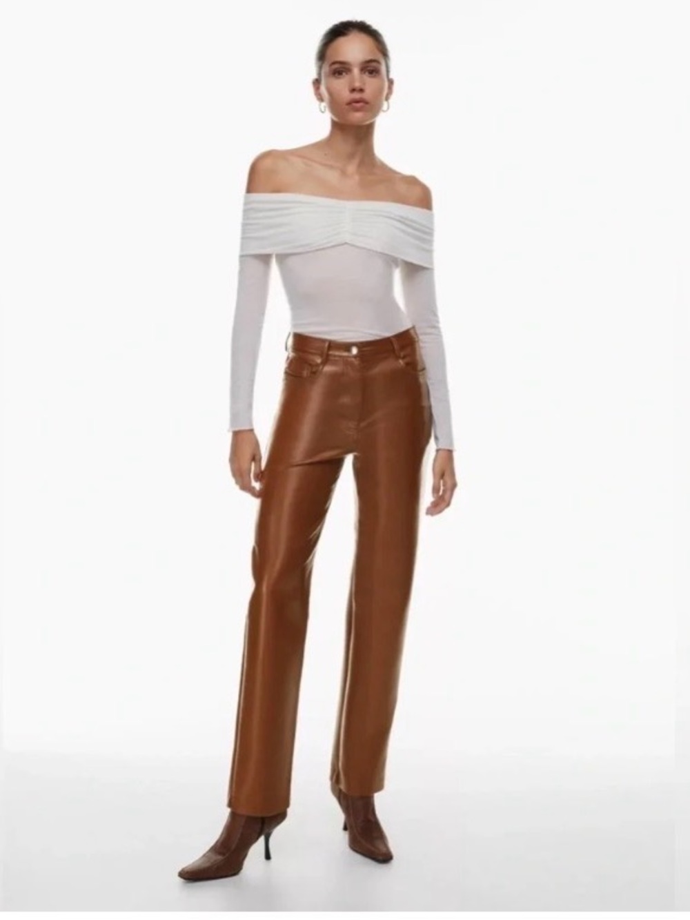 Sz 4 Aritzia Wilfred Faux Leather Melina Pant